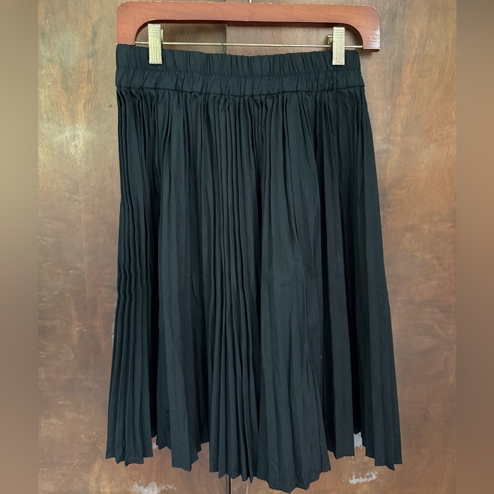 J. Crew Black Midi A-Line Skirt